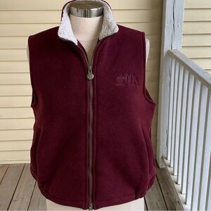 Outback Trading Company Vest Ladies Summit S Burgundy Sherpa Fleece Outerwear